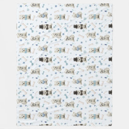 Vitt avfall med tillbehör Viktigt Fleecefilt