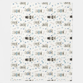 Vitt avfall med tillbehör Viktigt Fleecefilt