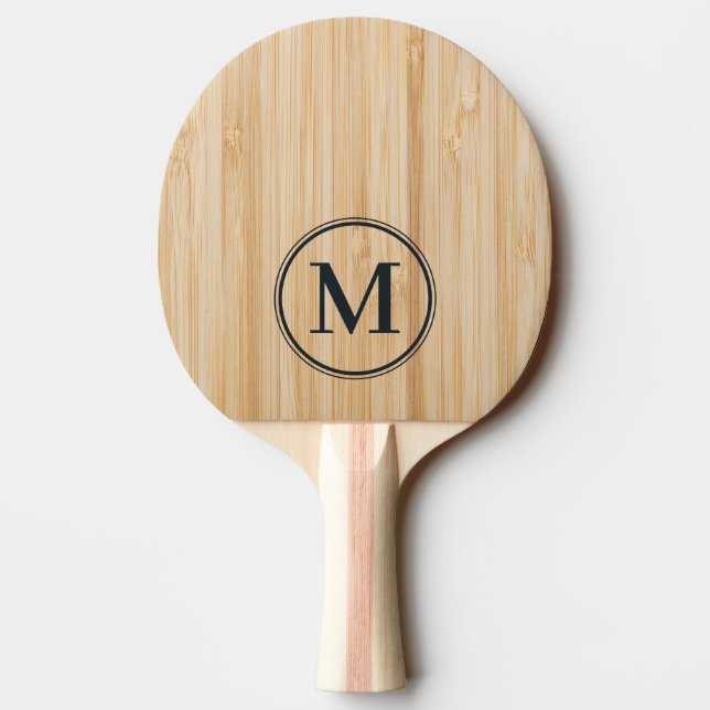 Vitt Bambu-monogram Pingisracket (Baksidan)