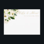 Vitt Blommigt och  i Guld Tilläggskort<br><div class="desc">Det här vackra blommigten har blommor med vattenfärg och anpassningsbar. Använda mallen som du vill fylla i informationen i. Du kan använda funktionen "Anpassa ytterligare" för att ändra teckensnittet (storlekt,  stil,  färg) och lägga till mer linjer text,  ändra layouten och lägga till text på baksidan.</div>