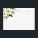 Vitt Blommigt och  i Guld Tilläggskort<br><div class="desc">Det här vackra blommigten har blommor med vattenfärg och anpassningsbar. Använda mallen som du vill fylla i informationen i. Du kan använda funktionen "Anpassa ytterligare" för att ändra teckensnittet (storlekt,  stil,  färg) och lägga till mer linjer text,  ändra layouten och lägga till text på baksidan.</div>