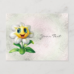Vitt blomster vykort