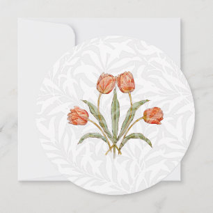 Vitt blomsterbröllopsinbjudan vintage anpassa inbjudningar