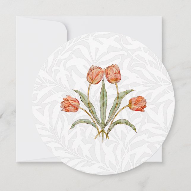 Vitt blomsterbröllopsinbjudan vintage anpassa inbjudningar (Baksida)