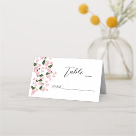 Vitt Bougainvillea Flower Foltyte-kort Placeringskort