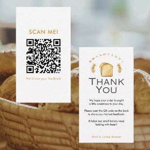 Vitt bröd vete Lämna en recension QR-kod bageri Visitkort