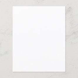 Vitt Bröllopsprogram med två sidor, 6 tum (vanligt