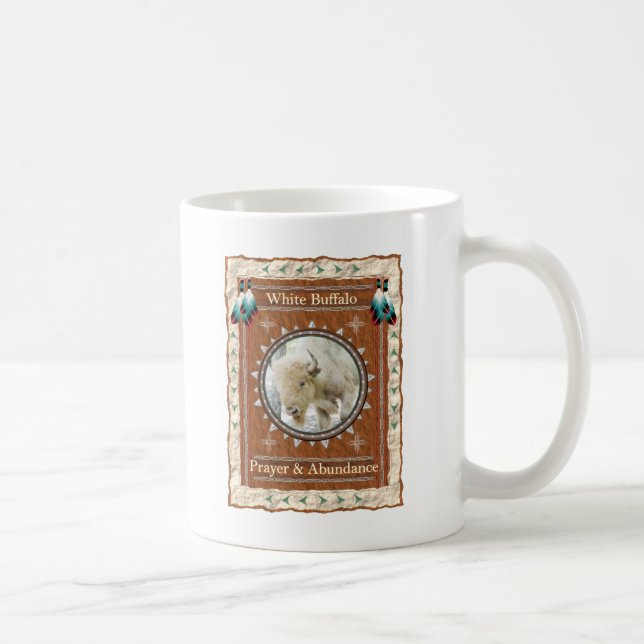 Vitt Buffalo Överflödsenergi Kaffemugg (Höger)