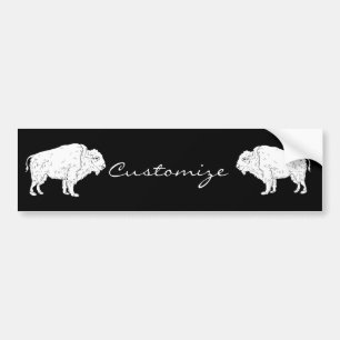 Vitt Buffalo Thunder_Cove Bildekal