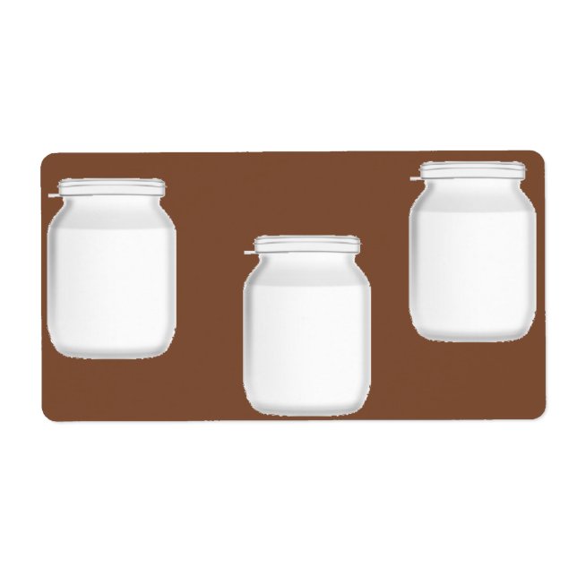 Vitt burk på brunt fraktsedel (Framsidan)