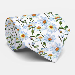Vitt Daisy Tryckmönster Slips