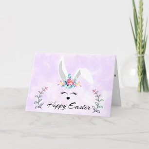 Vitt diskettenärjat Bunny Hoppy Påsk-mappat kort
