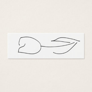 Vitt dragkort litet visitkort