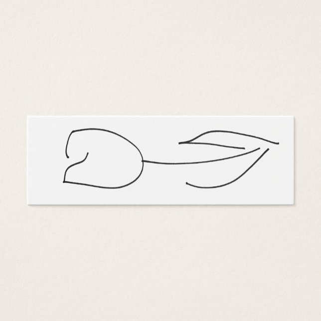 Vitt dragkort litet visitkort (Framsidan)