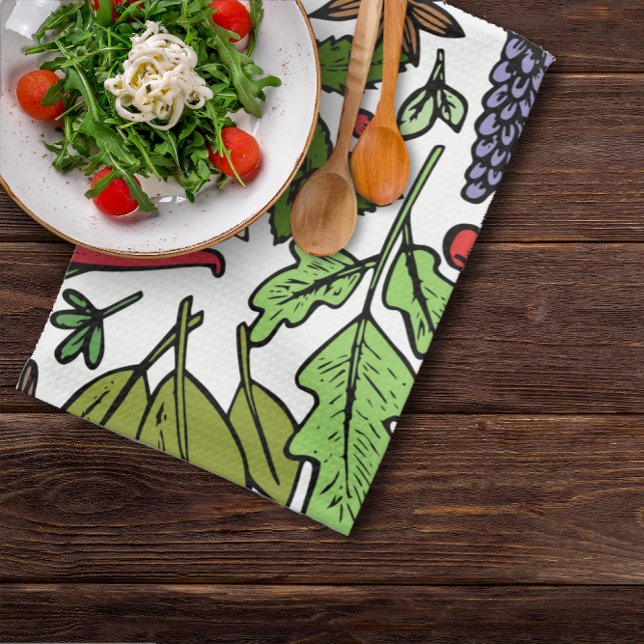 Vitt eget namn för Spices mönster Kökshandduk (Skapare uppladdad)