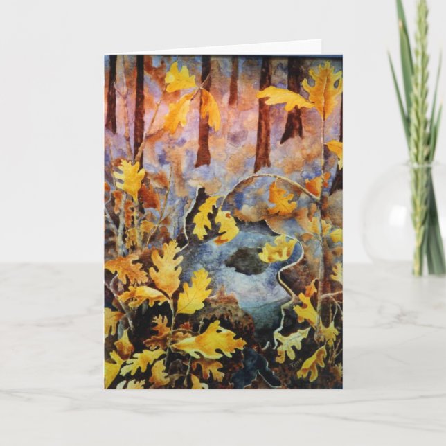 "Vitt ekstump"-hälsningskort för vägar i Land Kort (Framsida)