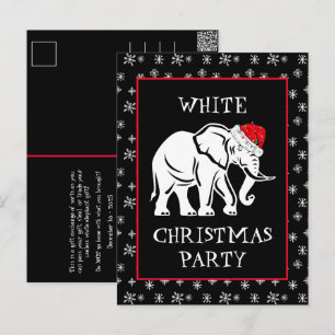 Vitt Elefant Julfest Inbjudan