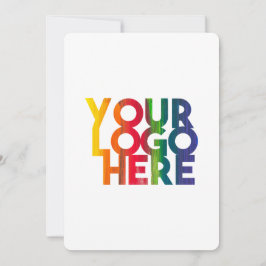 Vitt enkelt Business Logotyp Company Note Card Tack Kort