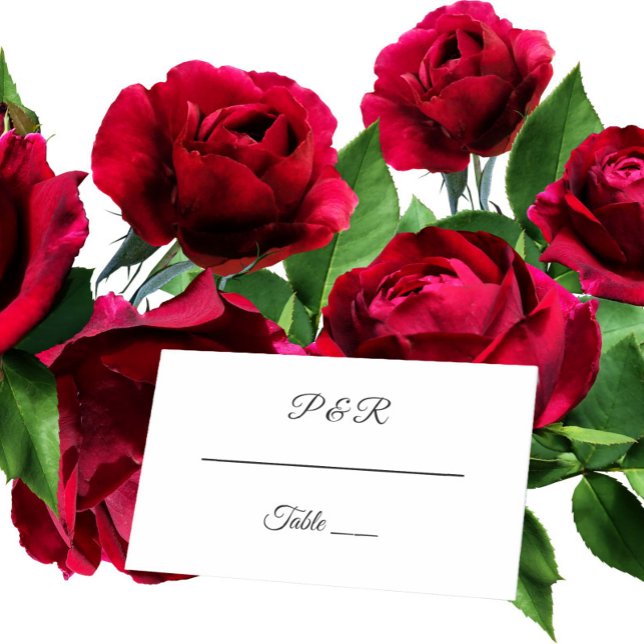 Vitt enkelt formaterat skript Bröllop Placeringskort (In Situ Wedding)