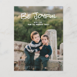 Vitt enkelt skript, Glatt fotovykort Vykort