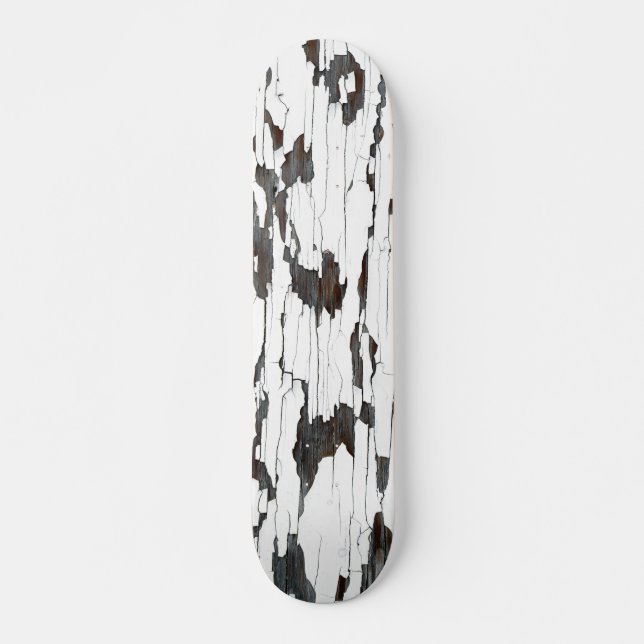 Vitt färgpigment mini skateboard bräda 18,5 cm (Framsida)