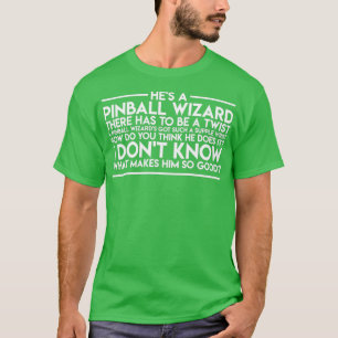 Vitt för Pinball-guiden T Shirt