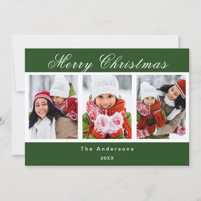 Vitt foto från grönten Jul - modernt (Framsida)