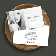 Vitt fotokort för träsalon