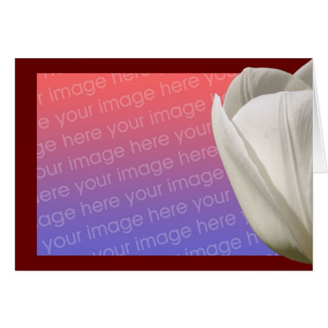 Vitt fotoport för rörfolie hälsningskort (Framsidan Horizontal)