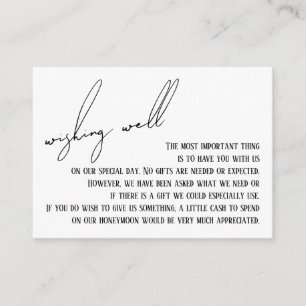 Vitt från Wishing well Modern Slim Handskrift Whit Tilläggskort