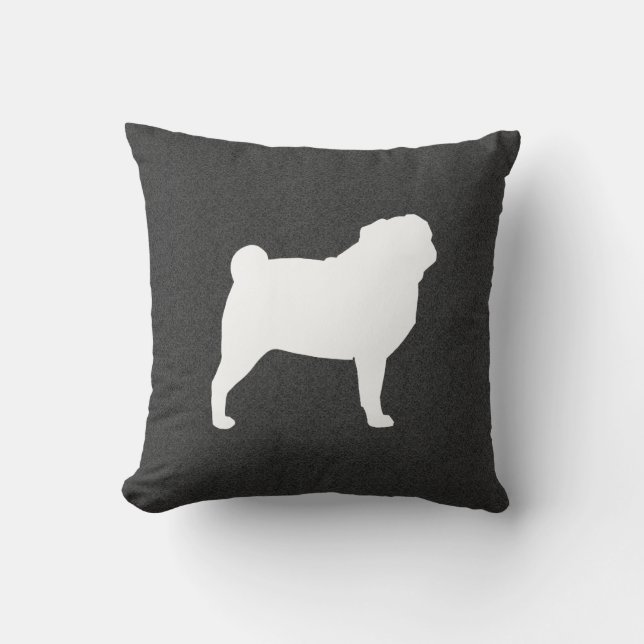 Vitt Grått av Pingenglykol| Hund älskare Kudde (Framsida)