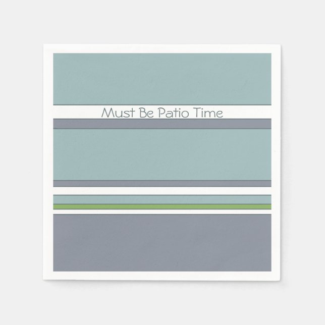 Vitt Grått och blått Pappersservett (Framsidan)