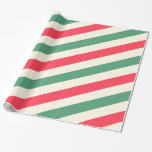 Vitt, grönt och rödfärgat rand-christmas-hölje presentpapper<br><div class="desc">Vitt,  rött och grönt rand pappert omslag</div>