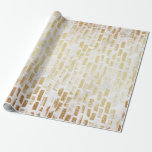 Vitt Guld-tegelskårens Mönster Modern skrotningspa Presentpapper<br><div class="desc">Vitt Guld-tegelskårens Mönster Modern skrotningspapper</div>