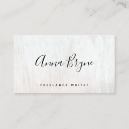 Vitt handskrivet skript Social Media Busine Visitkort