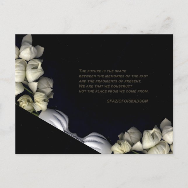 "Vitt hjärta i svart från månen" & Framtiden Vykort (Framsida)