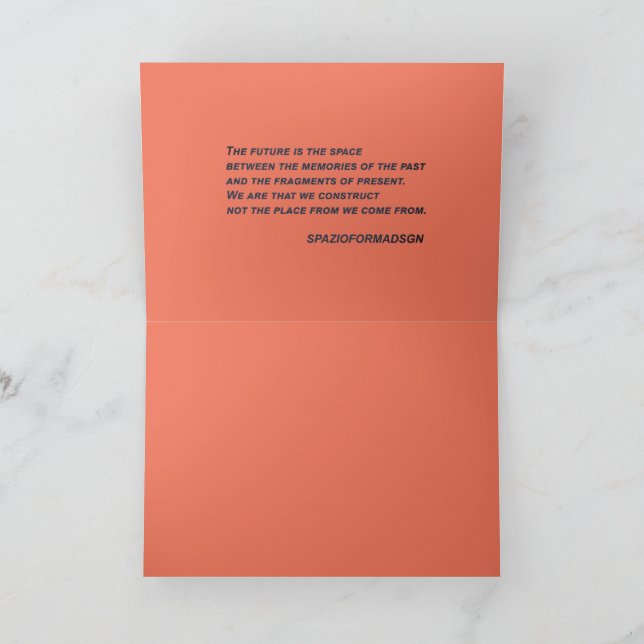 "Vitt hjärta i svart från sol" & Framtid Kort (Inuti)