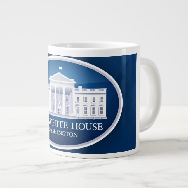Vitt Hus Kaffe Kopp Jumbo Mugg (Framsida höger)
