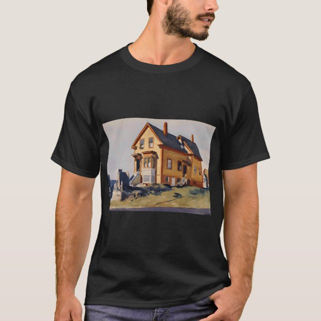 Vitt hus med dormerfönster Edward Hopper T Shirt (Framsida)