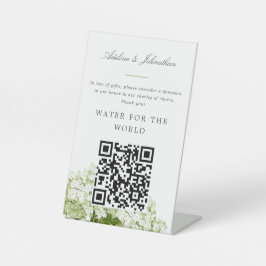 Vitt Hydrangea Charity Donation-tecken