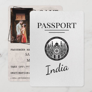 Vitt Indien pass Spara datum Datumet