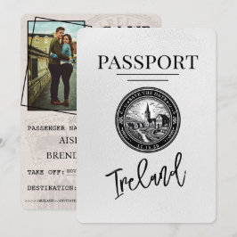 Vitt irländskt pass Spara datum Datumet