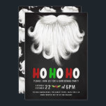Vitt jultomts skäggsbjudande inbjudningar<br><div class="desc">White Santa's Beard julfest inbjuden av Yule4Yall.</div>
