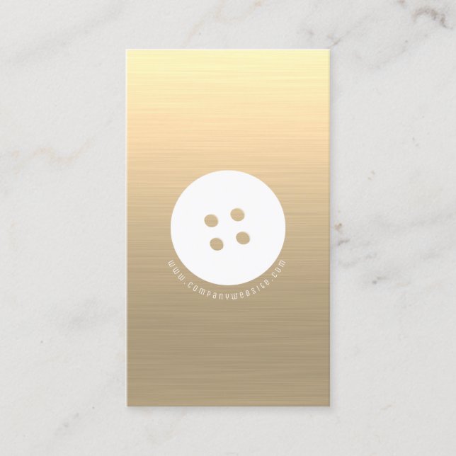 Vitt knapp, sömnad, stjärna visitkort (Framsida)