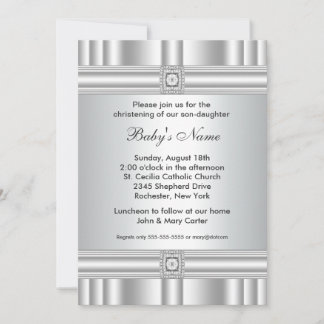 Vitt kors pojke eller flicka dopkort inbjudningar