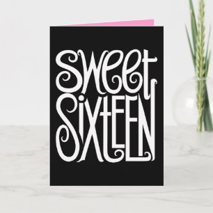 vitt kort för sweet sixteen