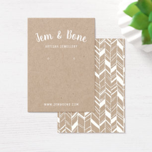 Vitt Kraft Jewelry Designer Earring Card Visitkort