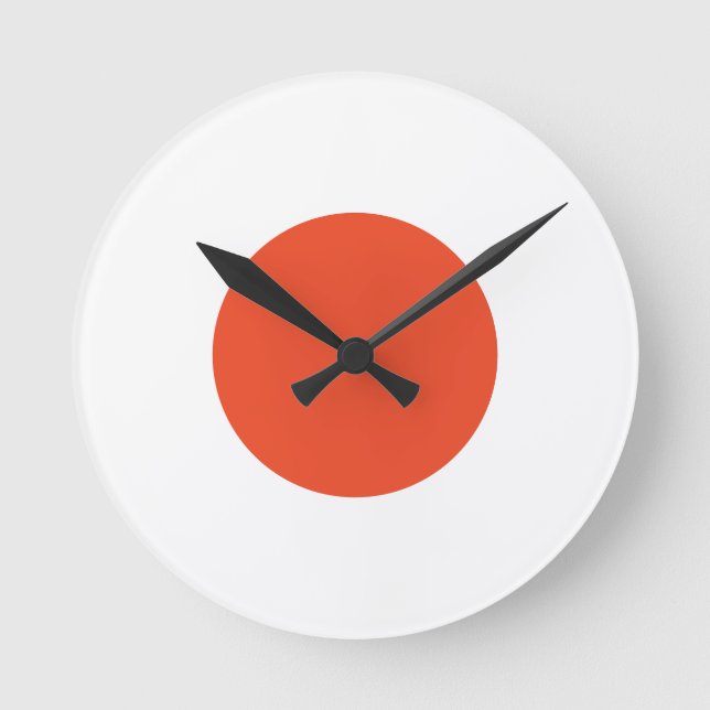 Vitt krylväggslås rund klocka (Framsida)