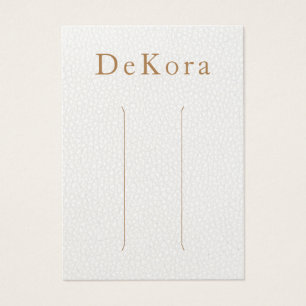 Vitt läder Många Hair Clip Visning Card Visitkort