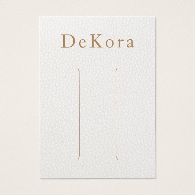 Vitt läder Många Hair Clip Visning Card Visitkort (Framsidan)